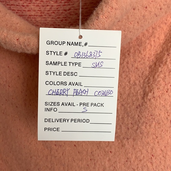 NEW Free People San Vicente Cotton Pullover in CHERRY PEACH COMBO - Picture 5 of 7